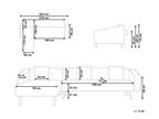 Corner Sofa Bed VADSO Boucle Off-White 4 Seater Right Hand