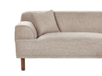 Corner Sofa HOLT Fabric Taupe with Ottoman 3 Seater Left Hand