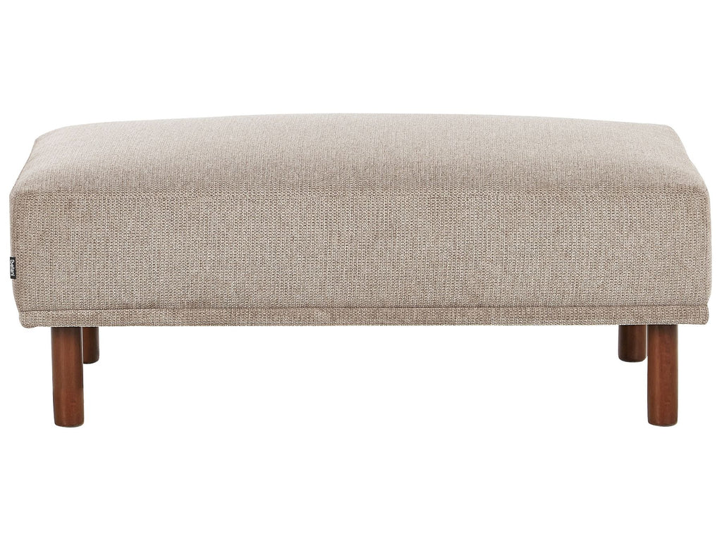 Corner Sofa HOLT Fabric Taupe with Ottoman 3 Seater Left Hand
