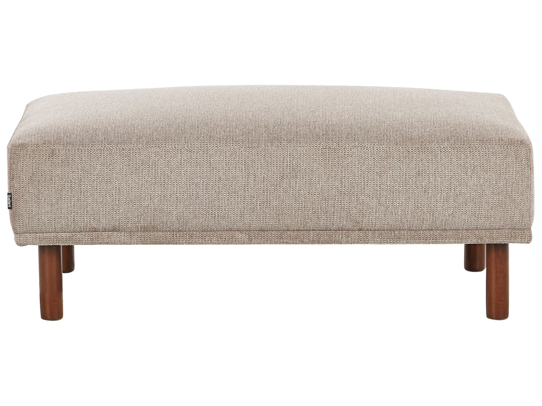 Corner Sofa HOLT Fabric Taupe with Ottoman 3 Seater Left Hand