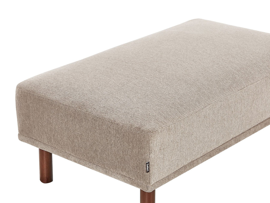 Corner Sofa HOLT Fabric Taupe with Ottoman 3 Seater Left Hand