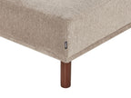 Corner Sofa HOLT Fabric Taupe with Ottoman 3 Seater Left Hand