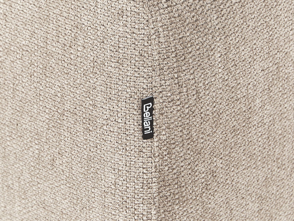 Corner Sofa HOLT Fabric Taupe with Ottoman 3 Seater Left Hand