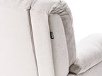Manual Recliner Corner Sofa ROKKE Fabric Light Beige with USB Port 5 Seater Left Hand