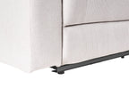 Manual Recliner Corner Sofa ROKKE Fabric Light Beige with USB Port 5 Seater Left Hand