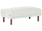 Corner Sofa HOLT Boucle White with Ottoman 3 Seater Left Hand