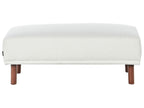 Corner Sofa HOLT Boucle White with Ottoman 3 Seater Left Hand