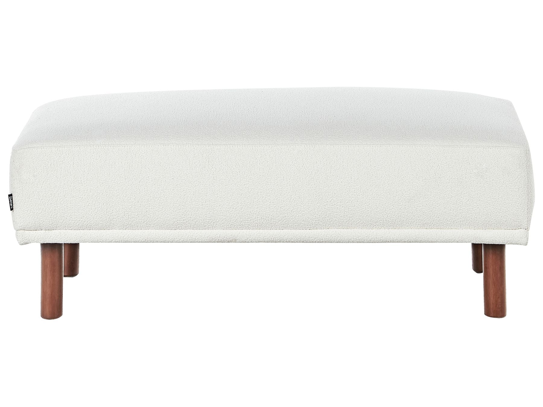 Corner Sofa HOLT Boucle White with Ottoman 3 Seater Left Hand