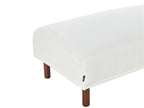 Corner Sofa HOLT Boucle White with Ottoman 3 Seater Left Hand