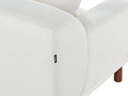 Corner Sofa HOLT Boucle White with Ottoman 3 Seater Left Hand