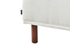 Left Hand Boucle Corner Sofa White HOLT
