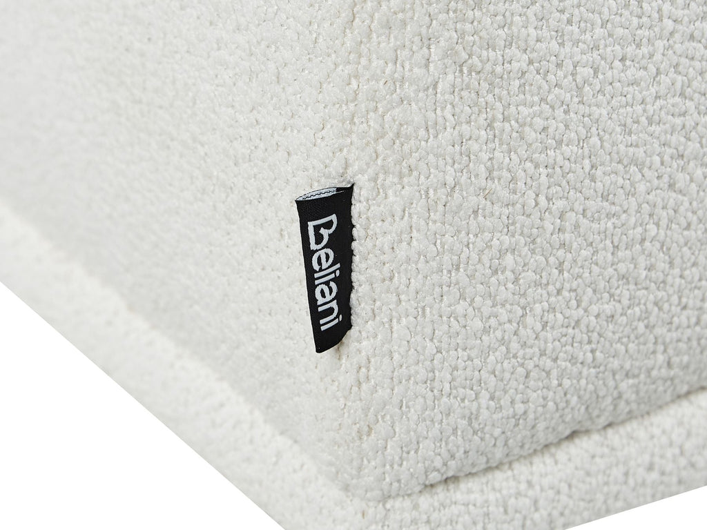 Left Hand Boucle Corner Sofa White HOLT