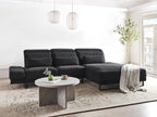 Corner Sofa IKAST Fabric Black 4 Seater Left Hand