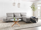 Corner Sofa IKAST Fabric Light Grey 4 Seater Left Hand