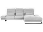 Corner Sofa IKAST Fabric Light Grey 4 Seater Left Hand