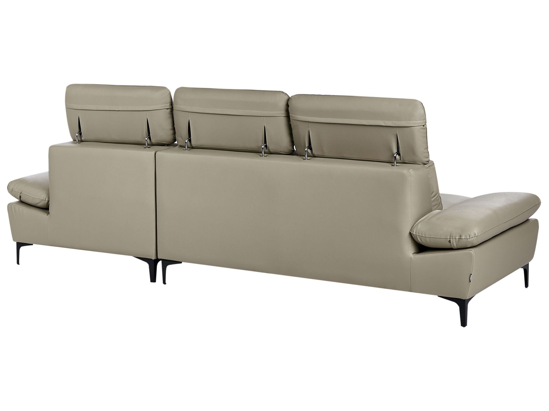 Left Hand Corner Sofa Leather Taupe FARILA