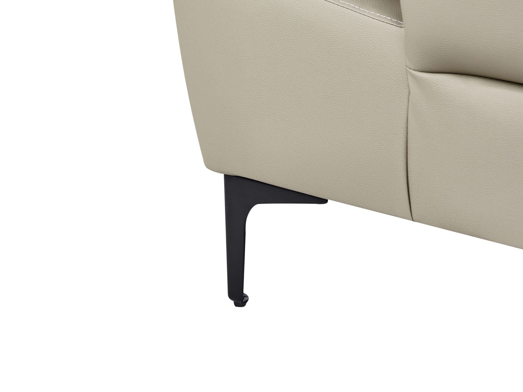 Left Hand Corner Sofa Leather Taupe FARILA