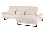Corner Sofa IKAST Corduroy Beige 4 Seater Left Hand