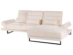 Corner Sofa IKAST Corduroy Beige 4 Seater Left Hand