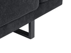 Corner Sofa IKAST Fabric Black 4 Seater Right Hand
