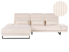Corner Sofa IKAST Corduroy Beige 4 Seater Right Hand
