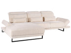 Corner Sofa IKAST Corduroy Beige 4 Seater Right Hand
