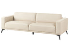 3 Seater Faux Leather Sofa Beige ANGE