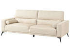 3 Seater Faux Leather Sofa Beige ANGE