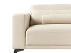 3 Seater Faux Leather Sofa Beige ANGE