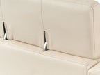 3 Seater Faux Leather Sofa Beige ANGE