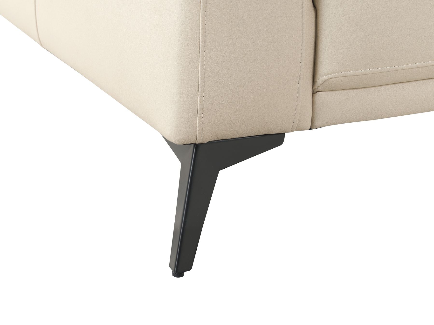 3 Seater Faux Leather Sofa Beige ANGE