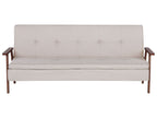 Sofa Bed TJORN Fabric Beige 3 Seater