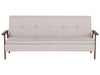 Sofa Bed Fabric Beige 3 Seater