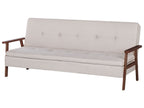 Sofa Bed TJORN Fabric Beige 3 Seater
