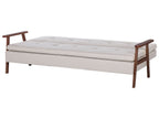 Sofa Bed TJORN Fabric Beige 3 Seater