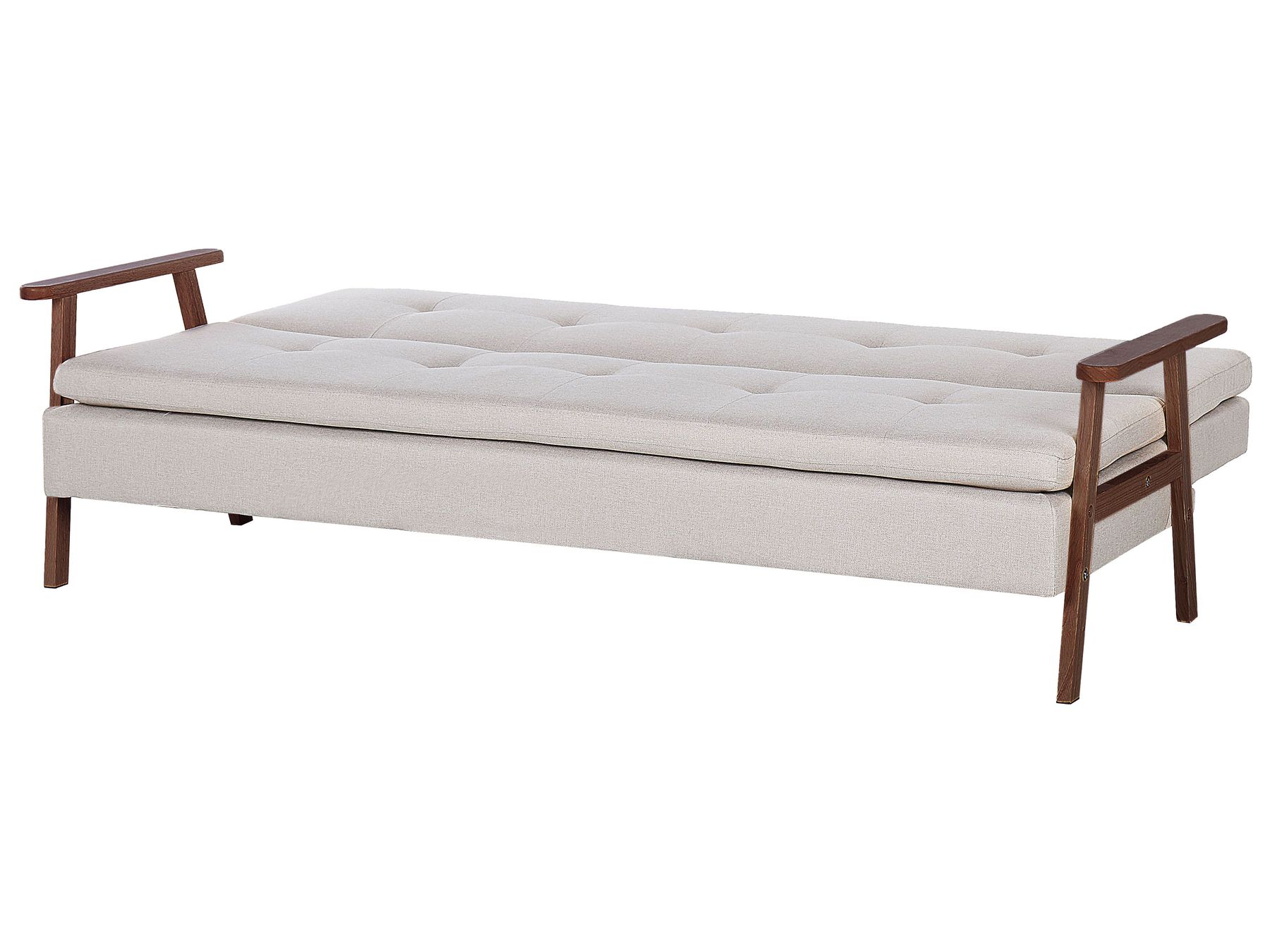 Sofa Bed TJORN Fabric Beige 3 Seater