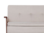 Sofa Bed TJORN Fabric Beige 3 Seater