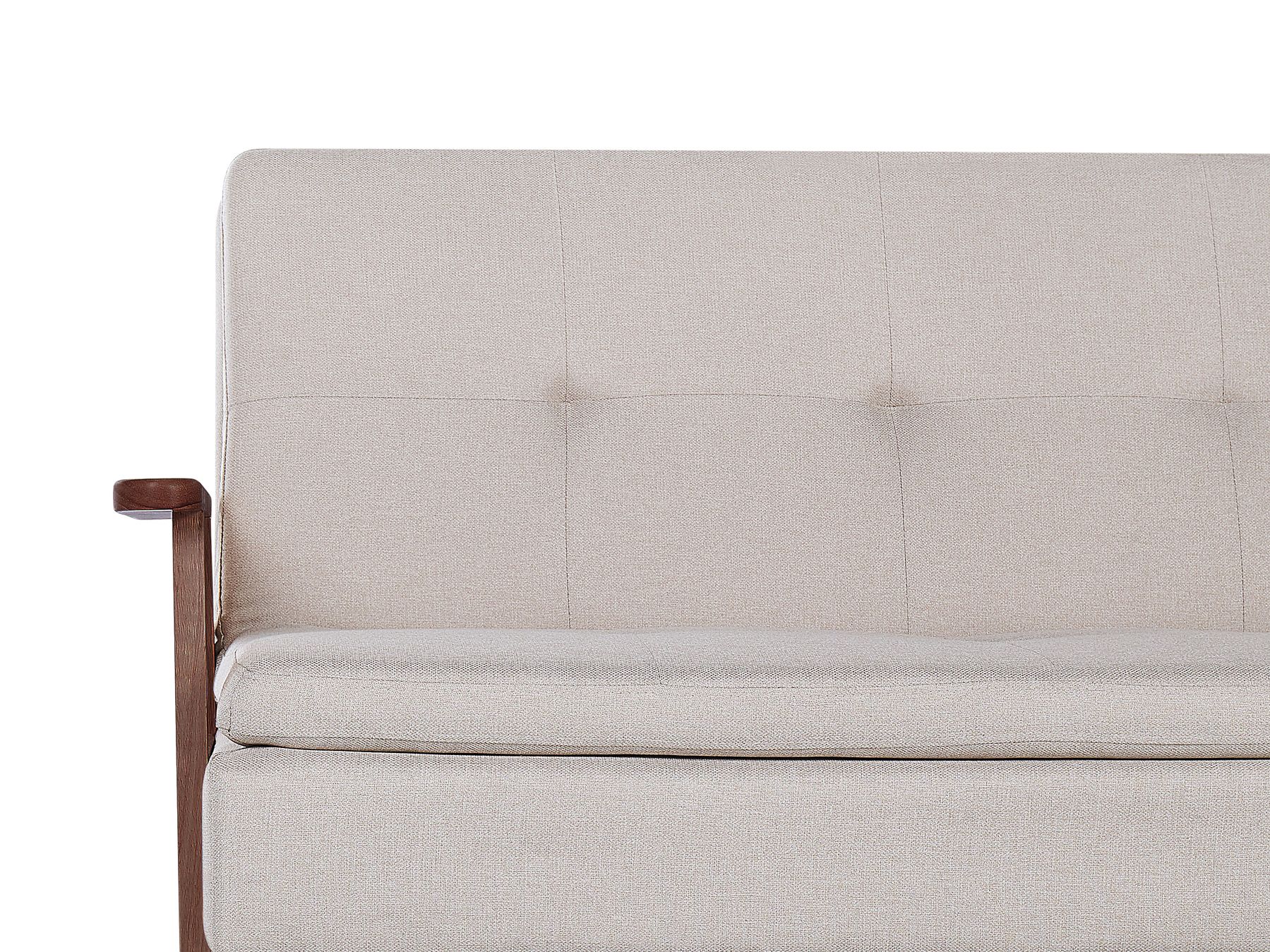 Sofa Bed TJORN Fabric Beige 3 Seater