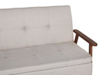 Sofa Bed TJORN Fabric Beige 3 Seater