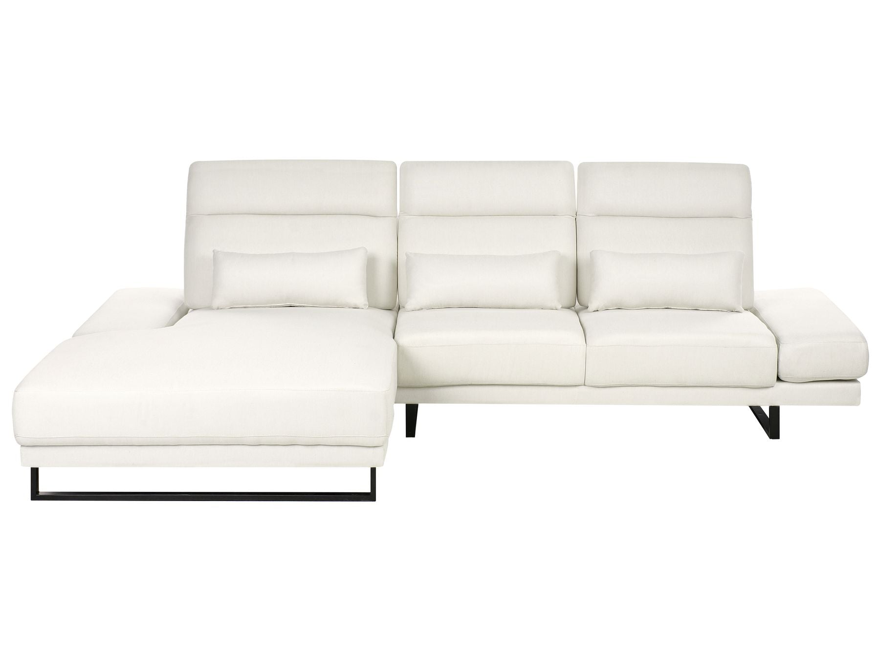 Corner Sofa IKAST Fabric Off-White 4 Seater Right Hand