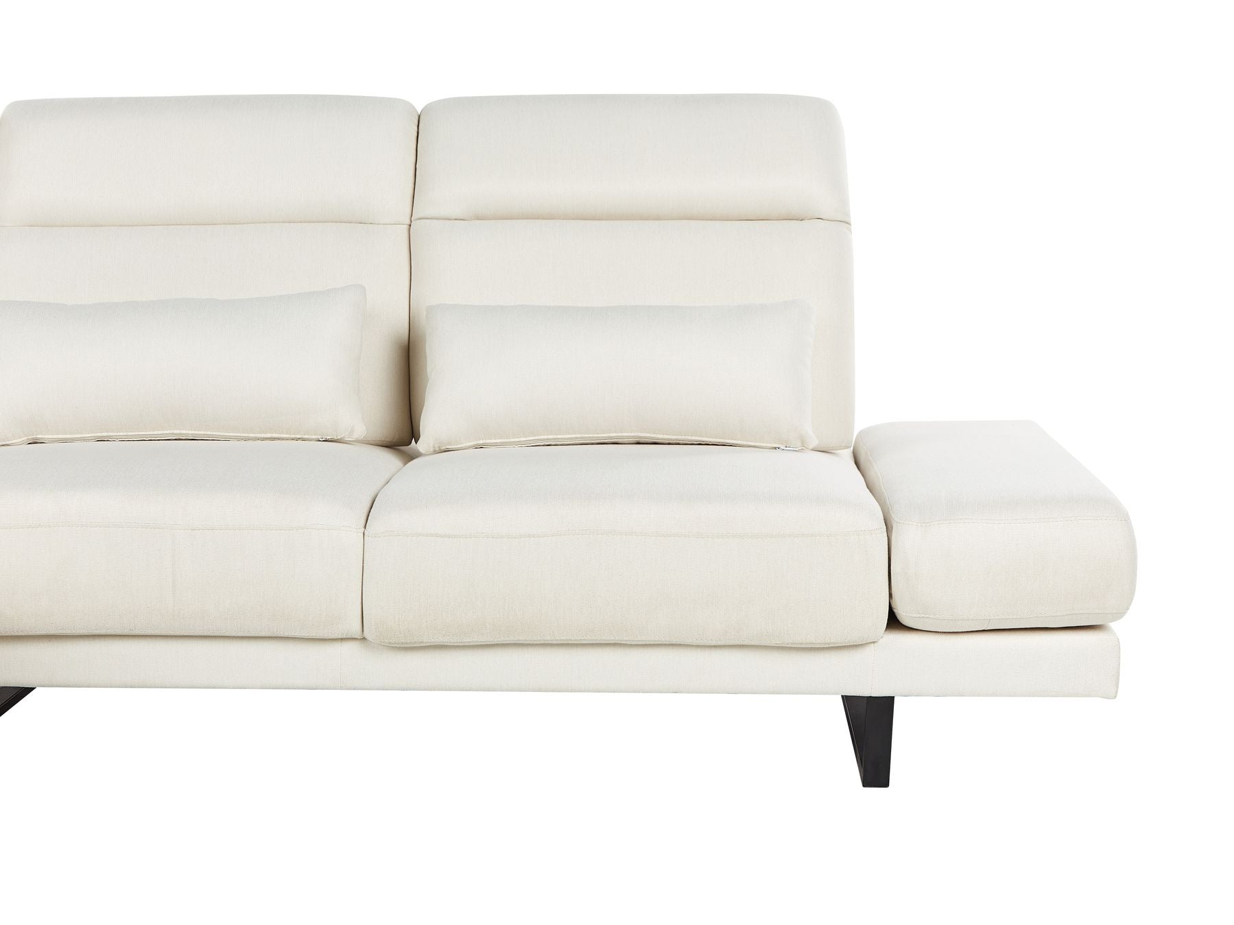 Corner Sofa IKAST Fabric Off-White 4 Seater Right Hand