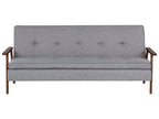 Sofa Bed TJORN Fabric Light Grey 3 Seater