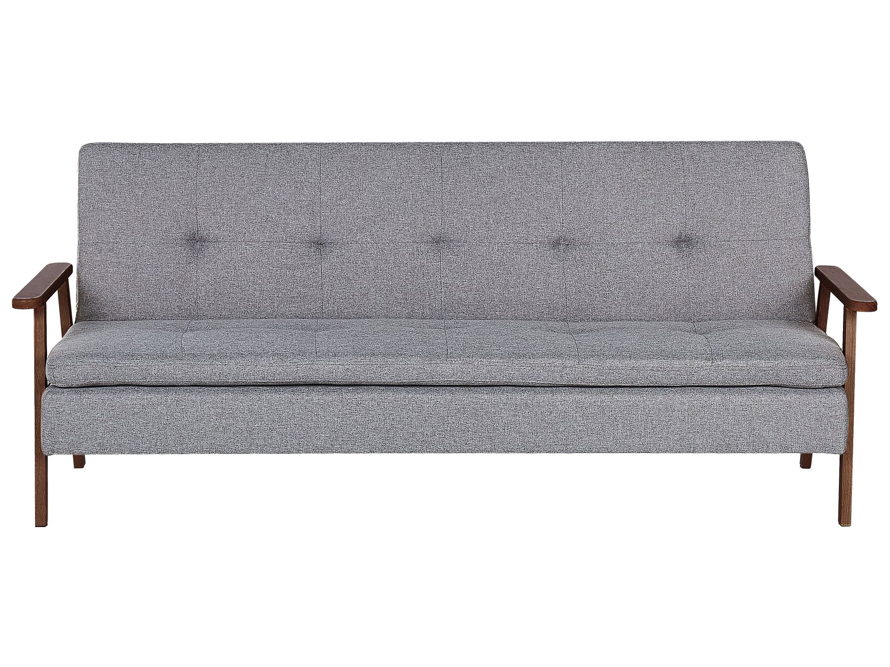 Sofa Bed TJORN Fabric Light Grey 3 Seater