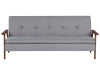 Sofa Bed Fabric Light Grey 3 Seater