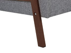 Sofa Bed TJORN Fabric Light Grey 3 Seater