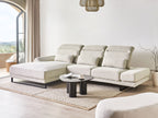 Corner Sofa IKAST Fabric Light Beige 4 Seater Right Hand