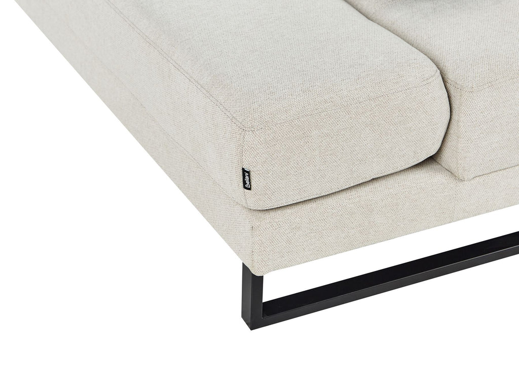 Corner Sofa IKAST Fabric Light Beige 4 Seater Right Hand