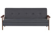 Sofa Bed Fabric Dark Grey 3 Seater