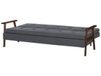 Sofa Bed TJORN Fabric Dark Grey 3 Seater
