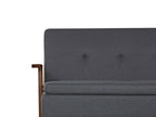 Sofa Bed TJORN Fabric Dark Grey 3 Seater